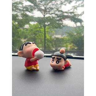 吃包子蜡笔小新有趣的车载摆件车尾挂件车内中控台小野汽车装饰品