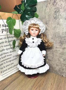 2023新款精美女仆出口欧式陶瓷娃娃室内摆件装饰女生节日礼物礼品