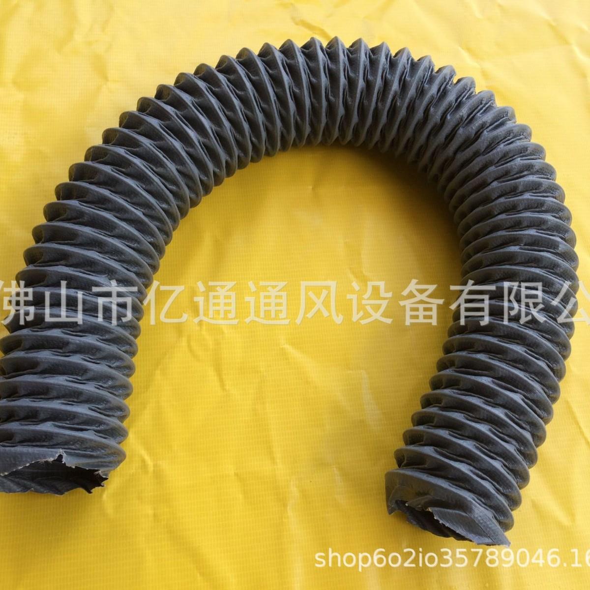 厂家直销 尼龙布管 耐高温灰色排风软管 阻燃通风管100mm10米