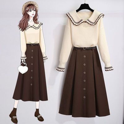 套装新款针织小众香风宽松