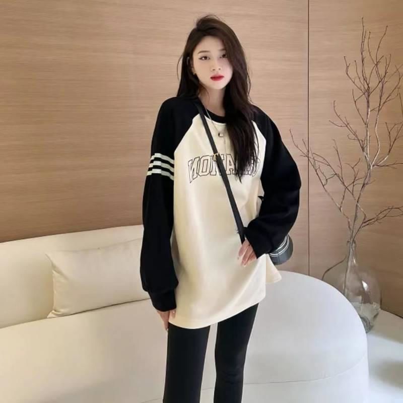 胖m大码女装韩版ins风长袖