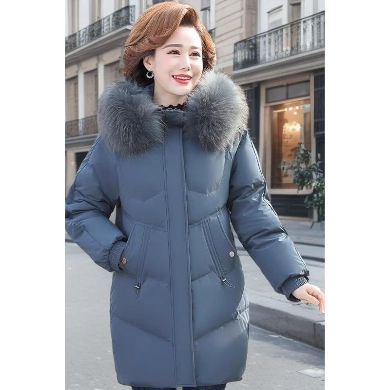 妈棉服冬装外套羽绒新款加