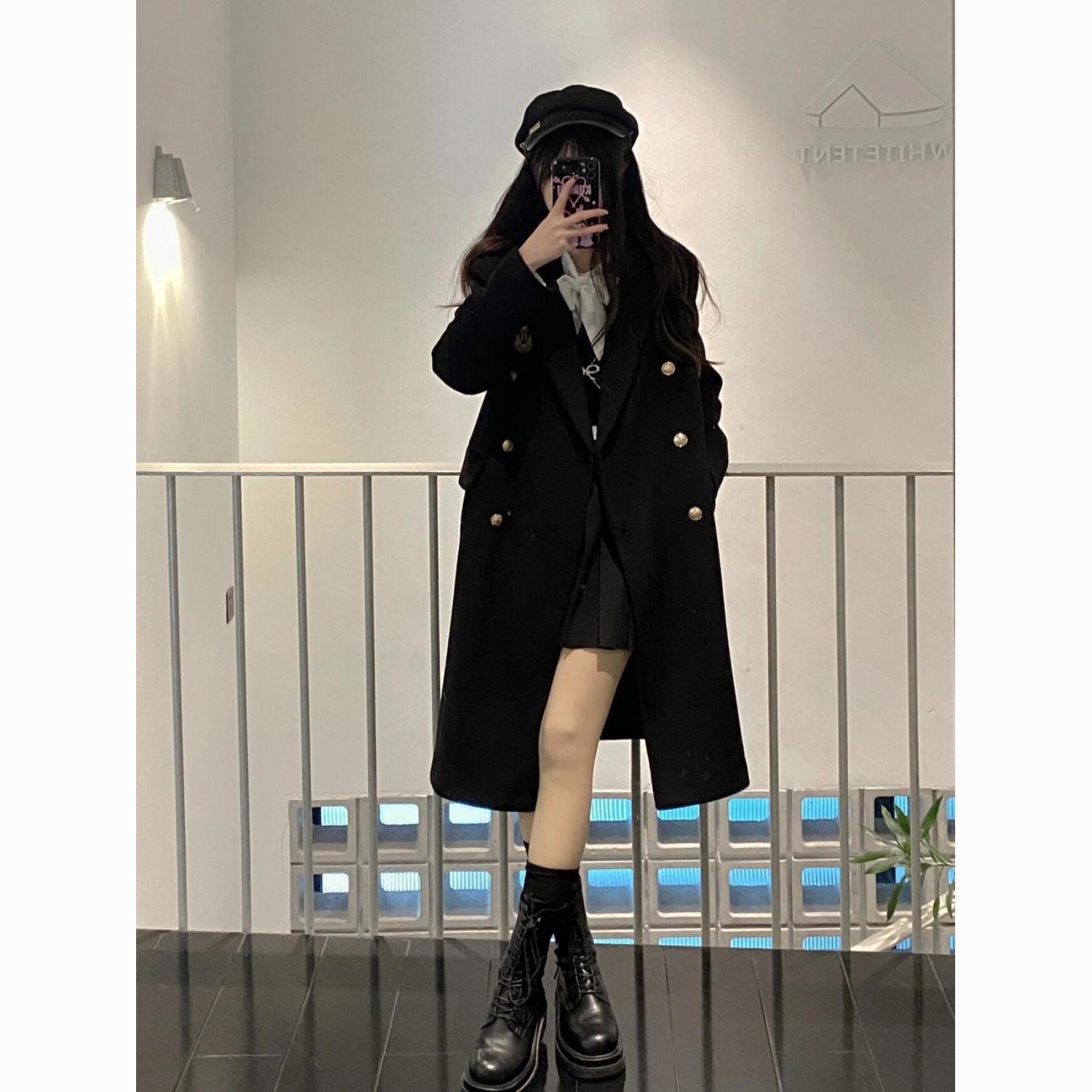 原创校供JK制服大衣女秋冬