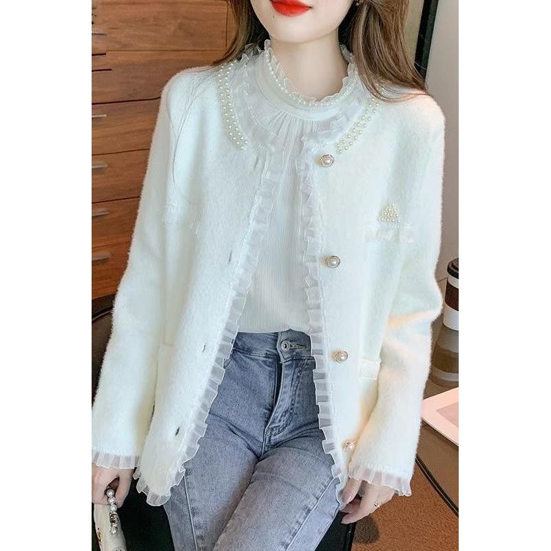 春秋法式小香风外搭短款水