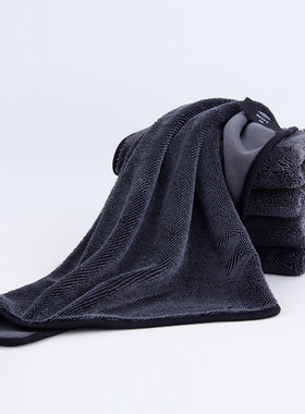 洗车毛巾小辫子单面加捻毛巾汽车加厚擦车毛巾吸水超细纤维洗车巾