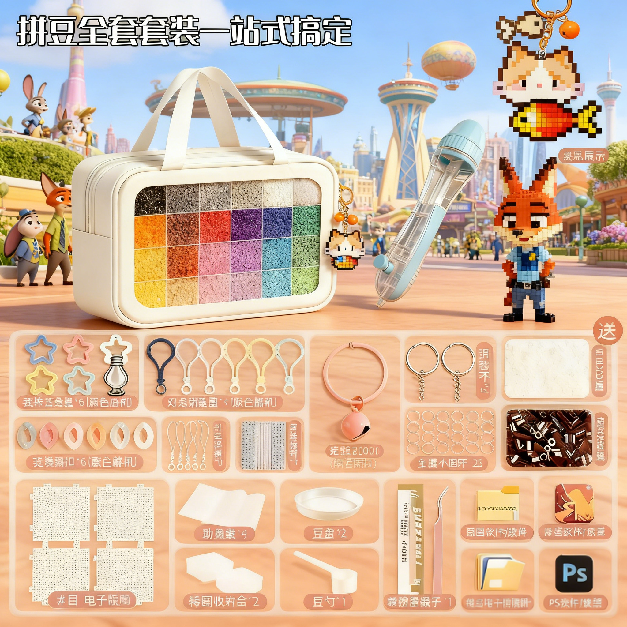 拼豆豆过家家玩具女孩子10岁以上女童2025新款圣诞节生日礼物手工