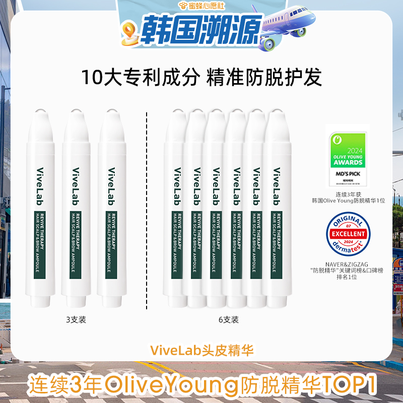 【韩国溯源】vivelab头皮精华发际线增发液固发浓密发缝缓解掉发