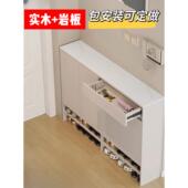 爆款 鞋 柜家用门口新款 入户室内外实木岩板玄关柜一体超薄收纳多层