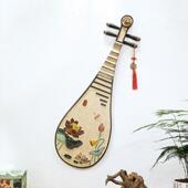 中国风琵琶浮雕壁饰中式 复古挂件挂画家居装 饰品玄关背景墙饰