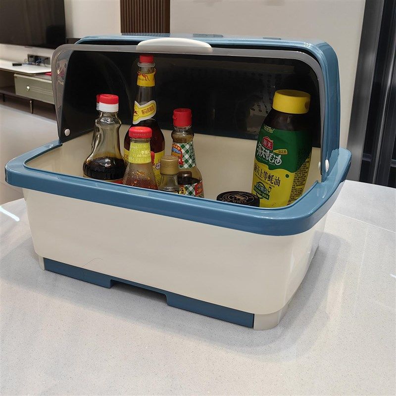 桌面收纳盒零食调料架置物架厨房收纳防尘带盖办公室工厂宿舍仓库,厨房/烹饪用具,碗架,淘宝优惠券,粉丝福利购,淘宝优惠卷