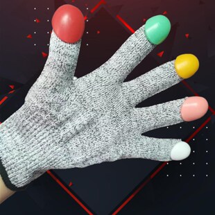 专业防切割滑冰手套大道短道防切割保护手 速滑摸冰手指扣 防切割