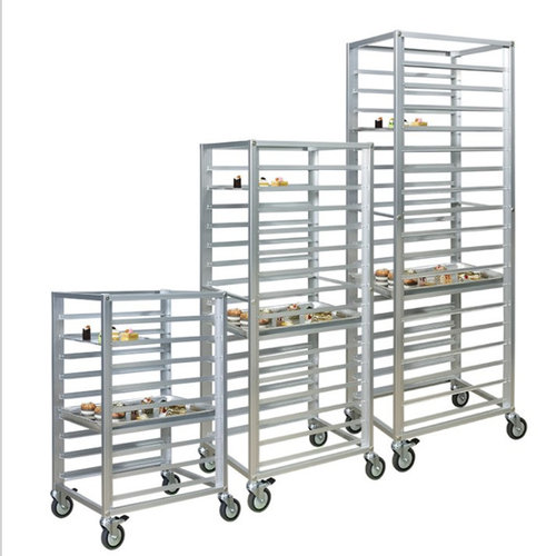 铝合金烤盘架子车密封式面包v盘架全封闭饼盘架车托盘架烘培盘台