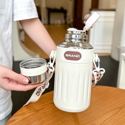 保温杯大容量吨吨桶男士2024新款简约高档外出泡奶不锈钢大号水壶