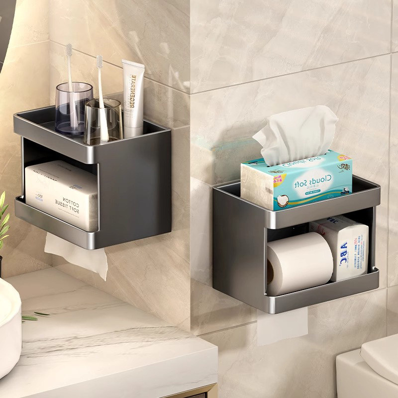 卫生间纸巾盒置物架壁挂式厕所抽纸浴室洗漱台厕纸棉柔面巾卷纸架,收纳整理,纸巾盒,淘宝优惠券,粉丝福利购,淘宝优惠卷