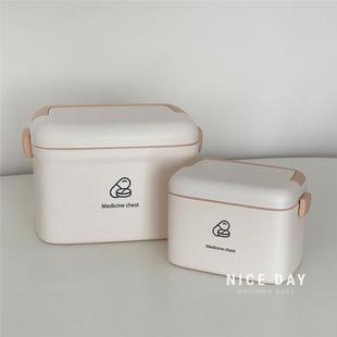 应急药盒 韩国ins家用医药箱医疗急救医护药品收纳盒大容量便携式