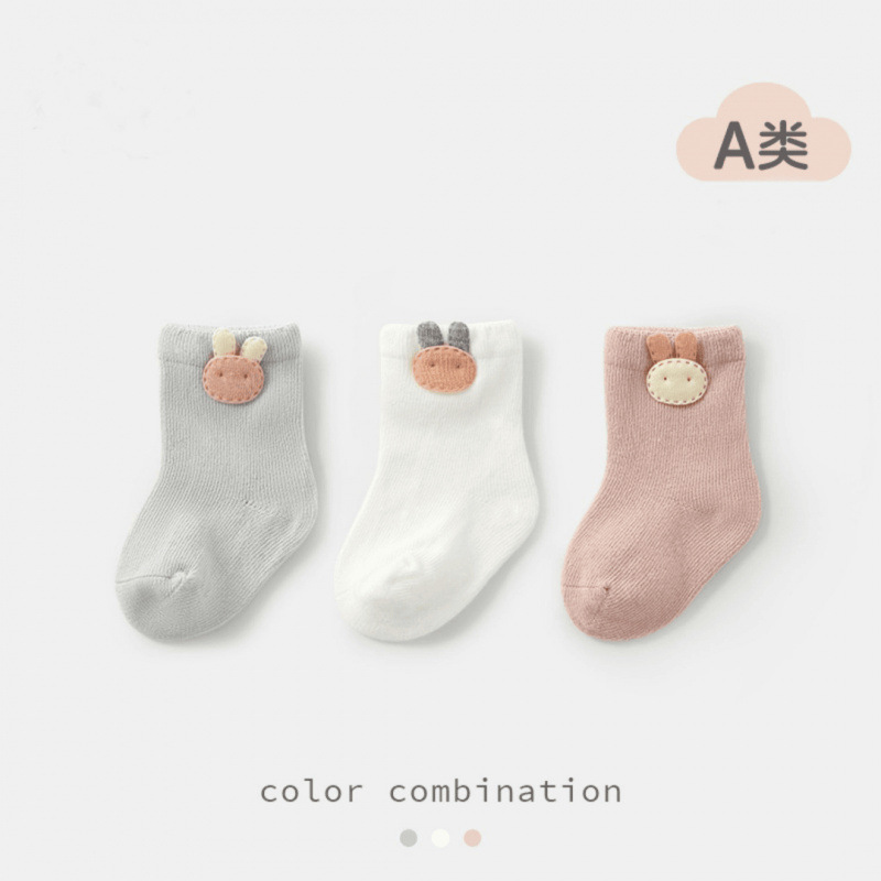 纯棉幼儿婴儿袜宝宝袜子四季款儿儿童袜春秋袜0-6个月
