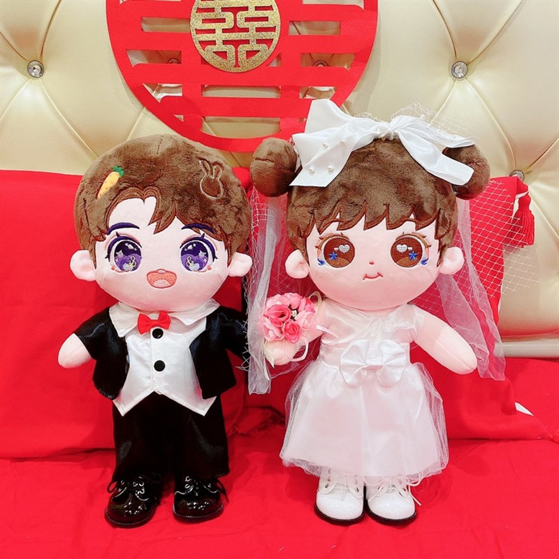 压床娃娃一对结婚新婚礼物送新人陪嫁床头摆件公仔玩偶情侣