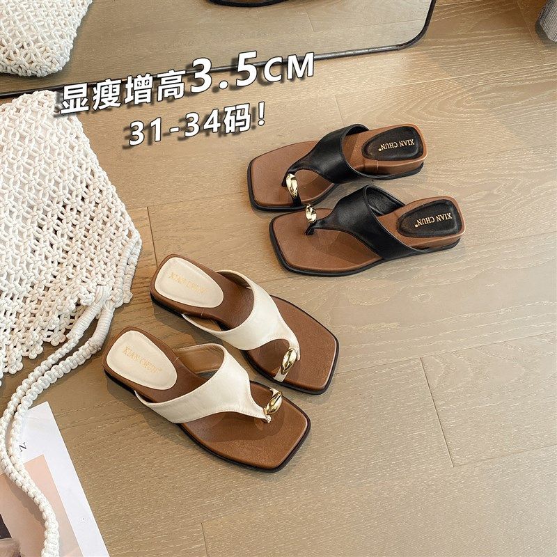 小码拖鞋313233小个子女鞋夏季拖鞋凉鞋套趾凉拖鞋外穿坡跟法式34,女鞋,人字拖,淘宝优惠券,粉丝福利购,淘宝优惠卷