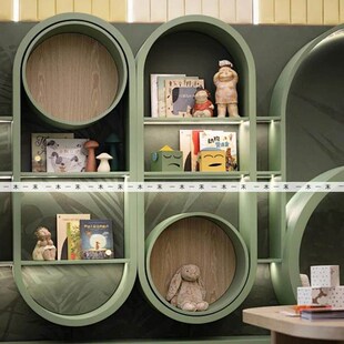 现代售楼处儿童玩耍区柜子饰品摆件样板间儿童房U桌面玩具装饰品