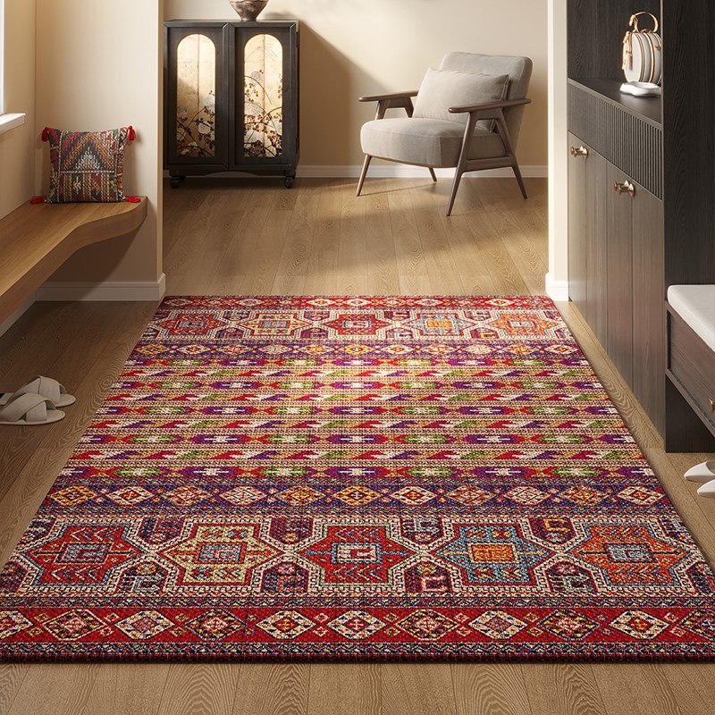 民族风入户门垫玄关地毯美式除尘防滑门毯大门口进门脚垫耐脏地垫