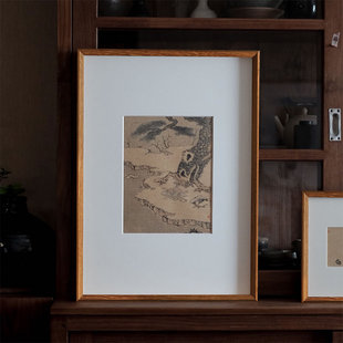 a4实木国画画框外框相框定制挂墙边框a3装裱海报拼图任意尺寸F1