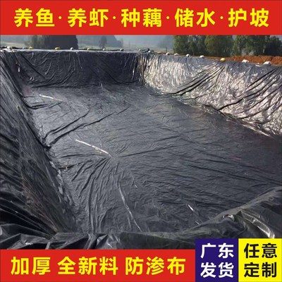 鱼塘防渗布复合土工布防漏防水布鱼池塑料膜藕池养殖专用防渗定制