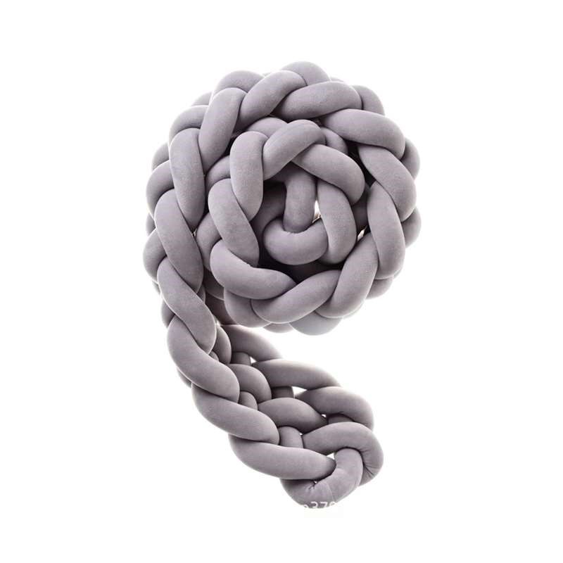 新款婴儿床床围麻花围栏软包防撞条新生儿童床围拼接床靠装饰床上