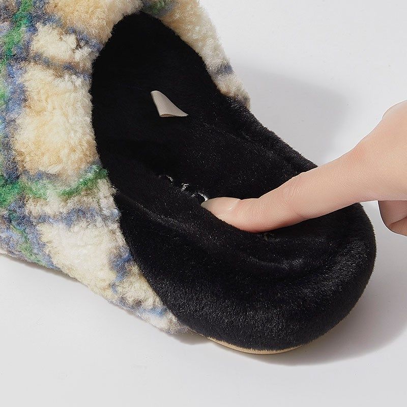 高级感家居室内棉拖鞋女冬季毛绒保暖家用地板软底静音男情侣厚底