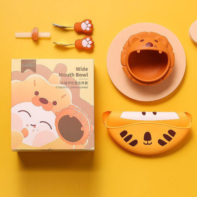 迪迪尼卡辅食碗婴儿保温碗套装米糊米粉J宝宝外出吸盘底恒温大嘴