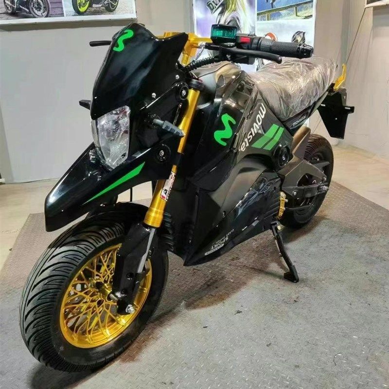新款电猴子M5高速电动机车电池电动摩托跑车电动车大功率改装72V