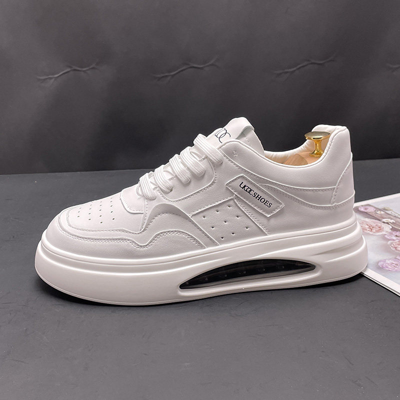 男鞋冬季新款气垫小白鞋内增高时尚百搭运动休闲鞋子男士厚底板鞋