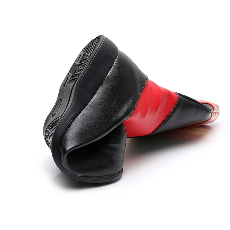 藏族舞蹈靴子男款民族舞蹈鞋藏族鞋长筒马靴平底民族风马靴低跟鞋