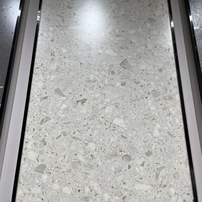 风花雪月大颗粒水磨石瓷砖600x1200客厅阳台奶油色化妆室民宿地砖