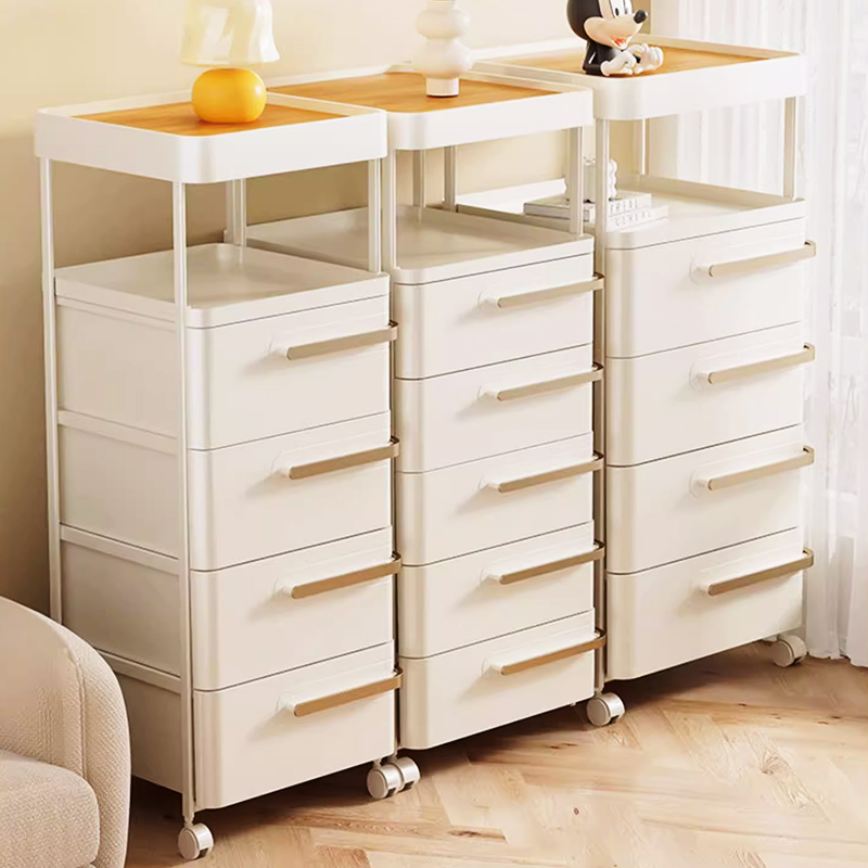 收纳柜客厅储物柜子家用多层塑料架五斗柜免安装抽屉式床头置物柜