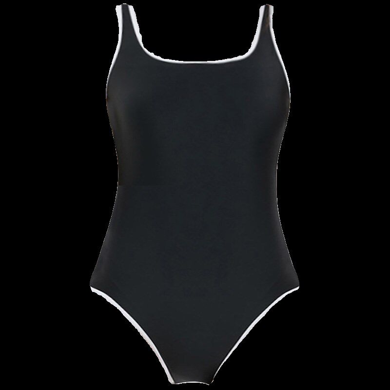 2024新款大码竞速泳衣女运动训练游泳馆保守三角连体泳装