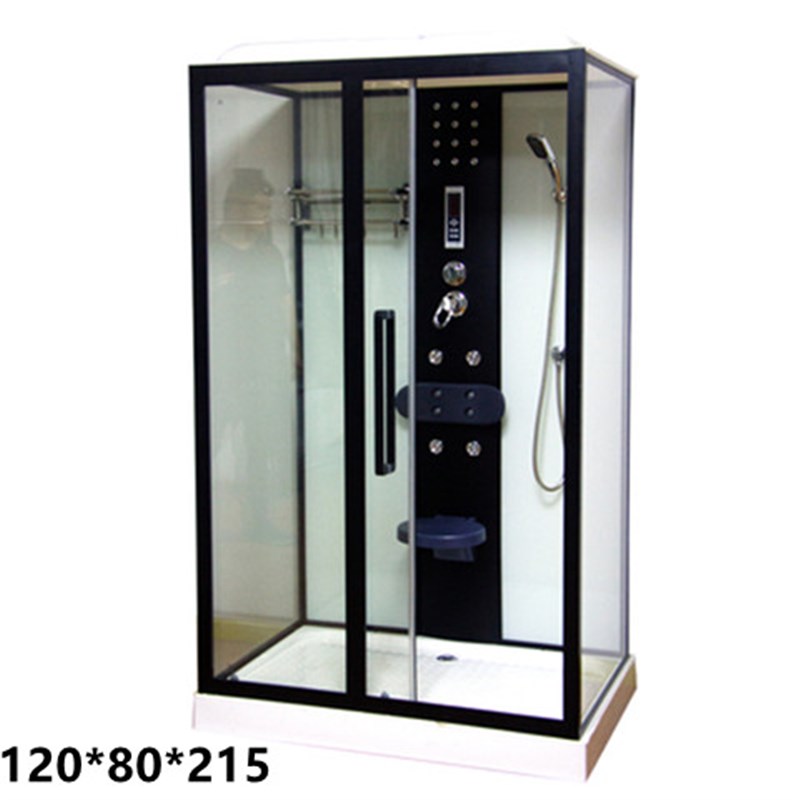 方形四面玻璃一体式整体淋浴房带底座钢化移门简易卫生间洗澡房