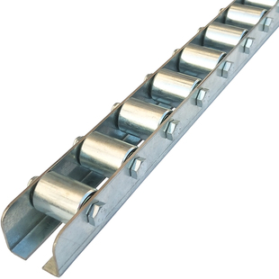 重型镀锌钢板滚轮条 速发金属流利条 滑轮排货架不锈钢滑轨挡边福