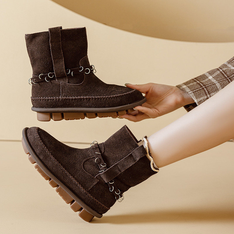 美威度2025新款保暖加绒厚底雪地靴女冬季百搭短靴休闲平底棉鞋,女鞋,时尚雪地靴,淘宝优惠券,粉丝福利购,淘宝优惠卷