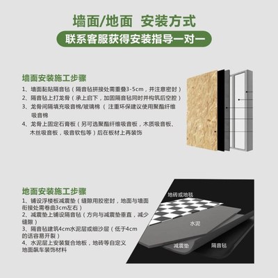 环保阻尼隔音毡家用卧室地墙体地面减震垫吊顶天花板吸音阻燃材料