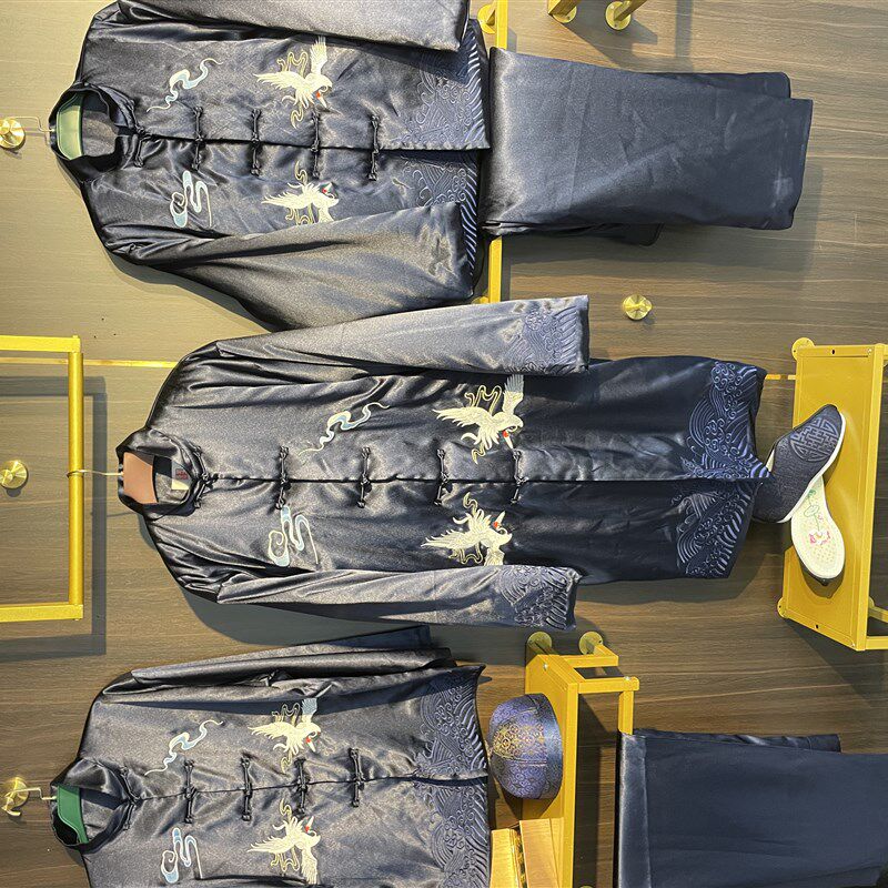 寿服七件套寿衣q寿服刺绣高档冲喜寿服男款