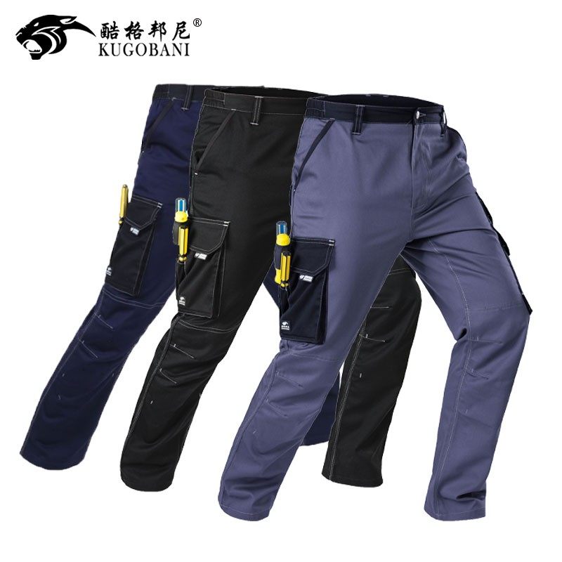 工装裤男夏季薄款多口袋长裤劳动劳保耐磨脏定制汽修电焊技工作服