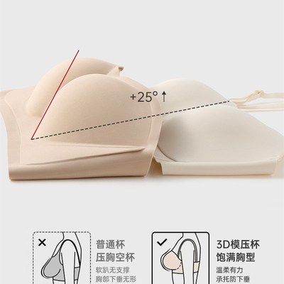 隐形内衣肤色无肩带防滑聚拢抹胸裹胸薄款夏季蹦迪不掉防下垂