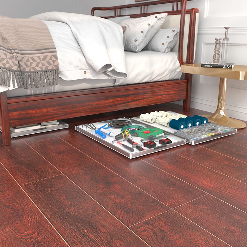 床底改造收纳托盘带万向轮工具整理置物盒沙发底柜子底改造踢脚抽