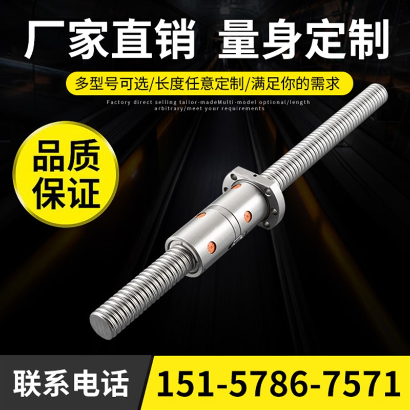 双螺母滚珠丝杆 丝杠DFU1605 2005 2510 4010加长丝母滚珠丝杆副