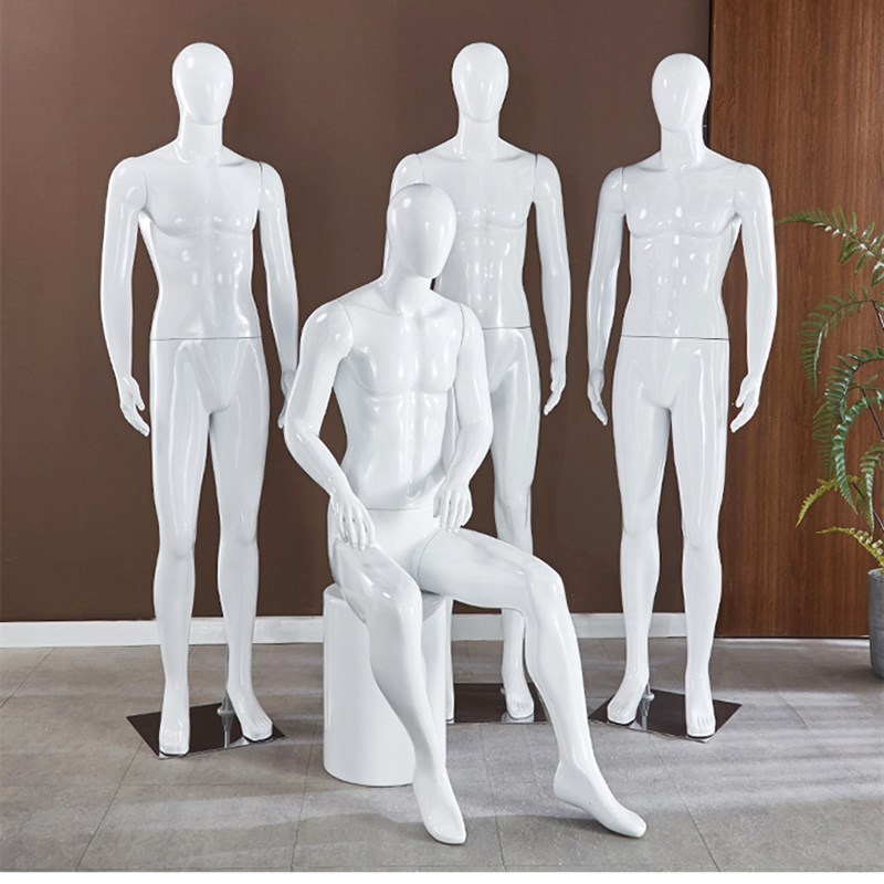 男模特全身服装店商场橱窗展示架子烤漆白色黑色红色镂空塑料假人