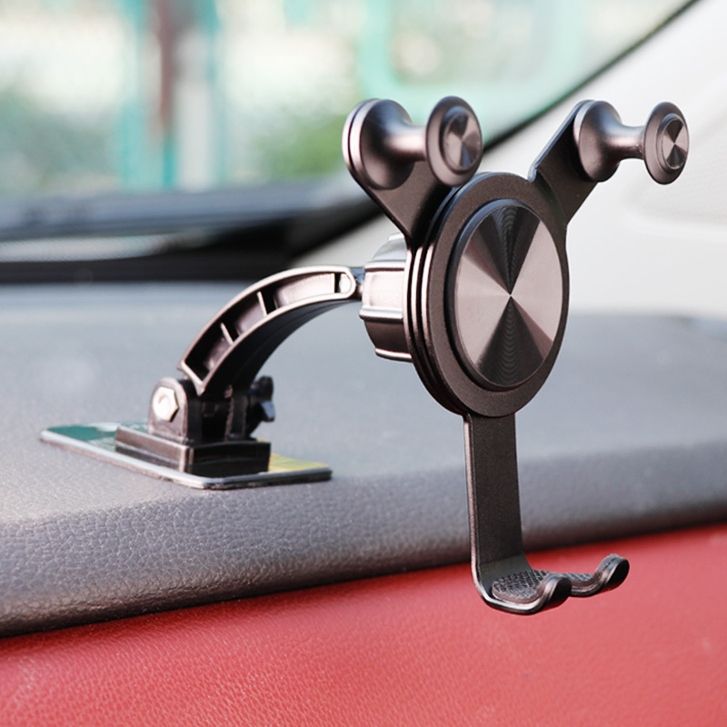 汽车用手机架仪表台黏贴式车载导航固定支架金属夹子加长款万能型
