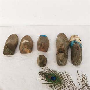 老物件鞋模子鞋撑子民俗怀旧模型老旧木质鞋老鞋楦老鞋匠修鞋模具