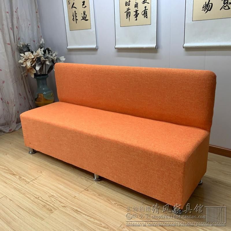 新款靠背储物凳试衣换鞋凳休息长沙发凳子卡座椅收纳箱麻布长条凳