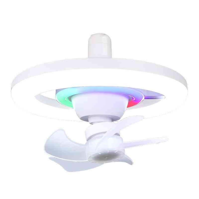 摇头风扇灯幻彩静音功能卧室客厅超亮节能吊扇灯吸顶风扇灯塑料