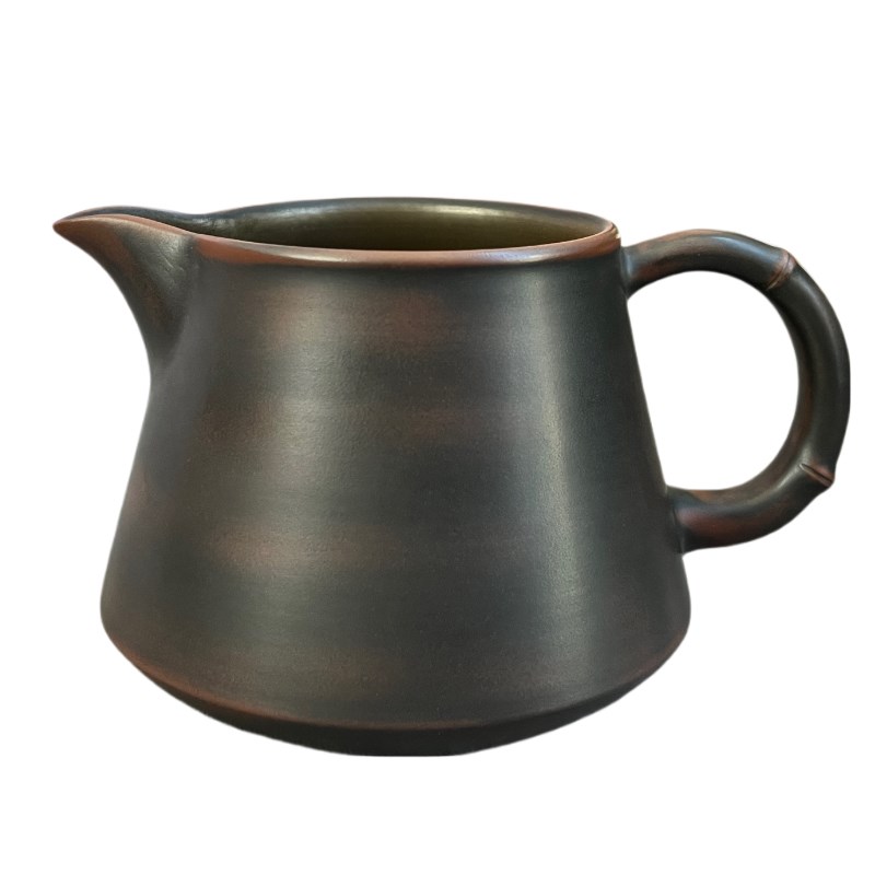 陶拾光坭兴陶公道杯原矿竹节功夫茶具公道杯茶漏过滤分茶器原矿陶